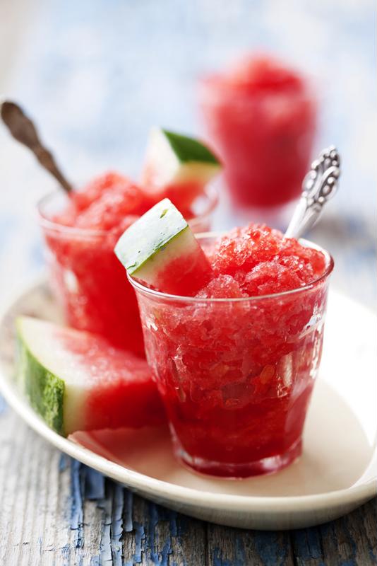 Cool off with homemade watermelon sherbet. 