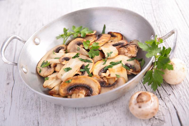 Lightly sauteed mushrooms are a delicious topping for your meatloaf dish.