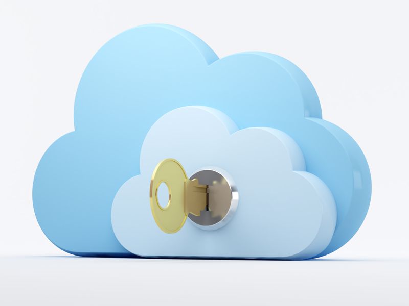 key in lock in cloud image