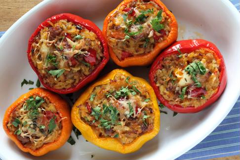 Stuffed peppers are as beautiful as they are delicious.