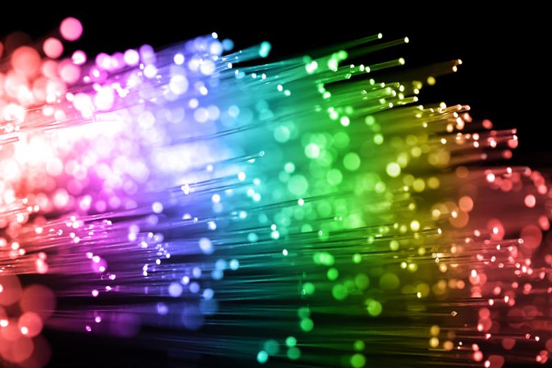 The fibers inside a cable.