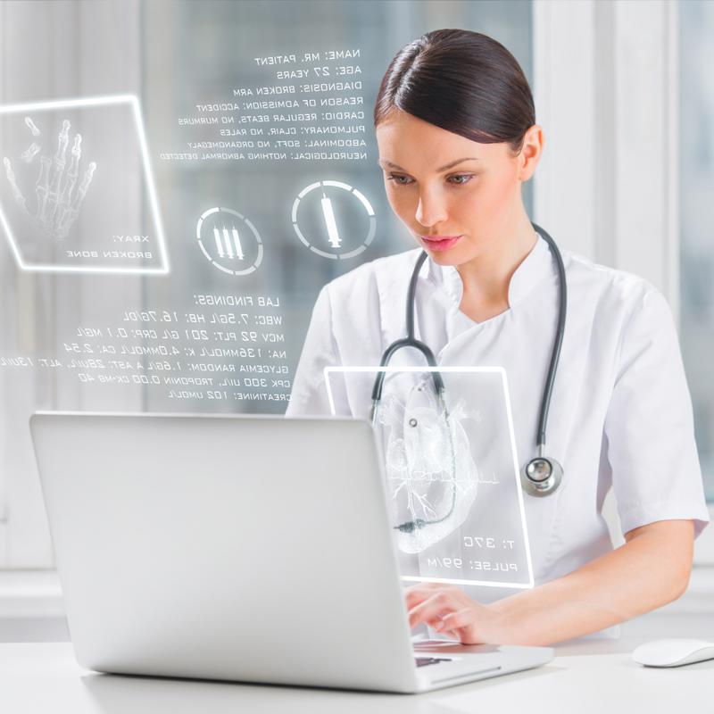 online portal, physician, doctor, patient, senior