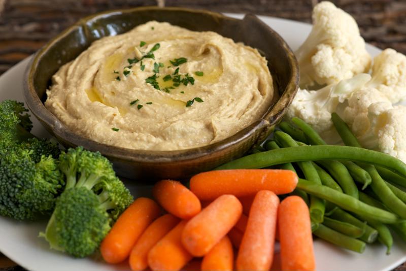 Dip your favorite crunchy vegetables in this delicious hummus.