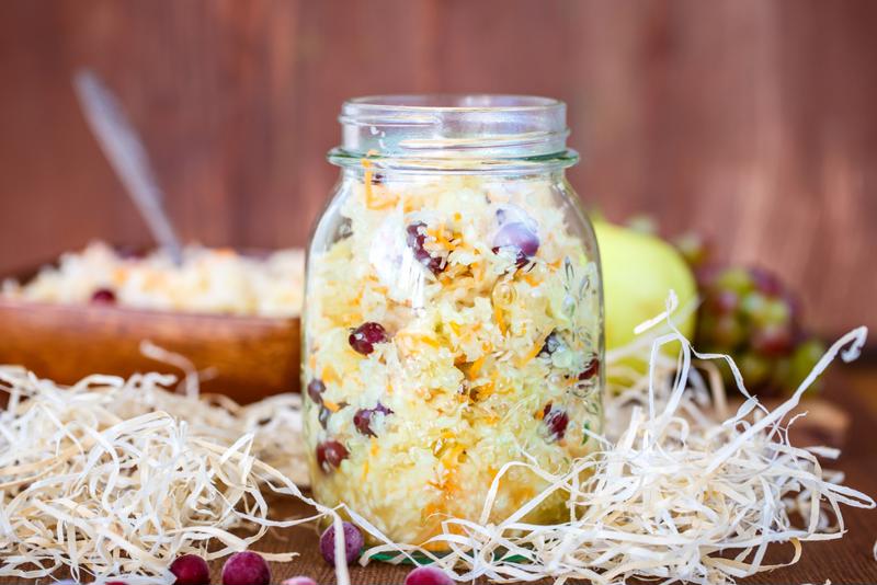 If you're not getting enough probiotics through cultured foods such as sauerkraut, probiotic supplements are key.