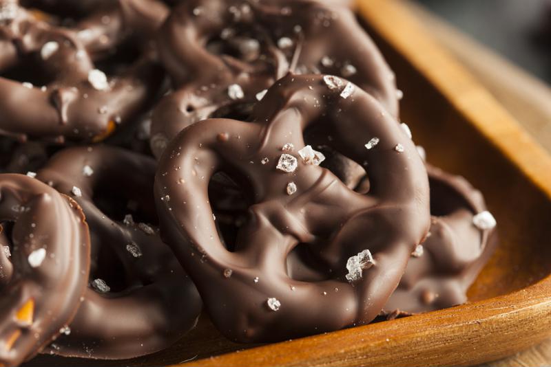 Chocolate covered pretzels are perfect for any Valentine's Day treat.