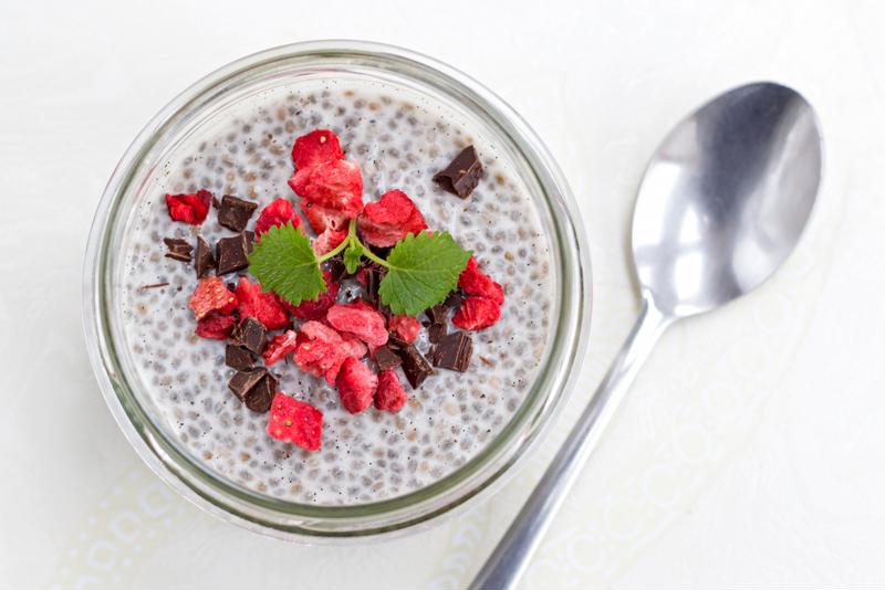 Chia pudding is a great way to start the day.