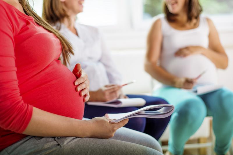 Pregnant women in a pregnancy group.