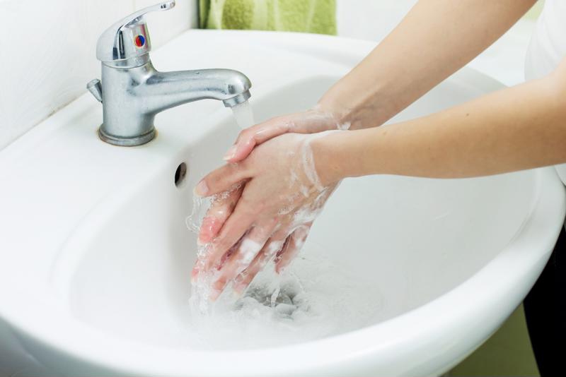 You can help prevent the spreading of infections by washing your hands after using the bathroom.