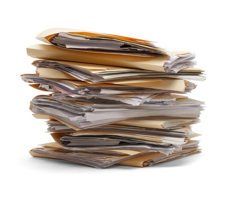 Keeping paper documents isn't an effective way to store information. 