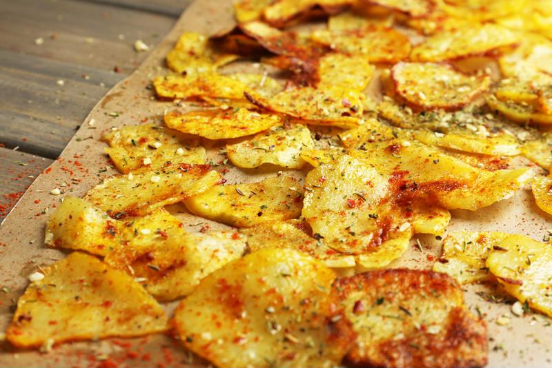 Experiment with different seasonings on your potato chips.