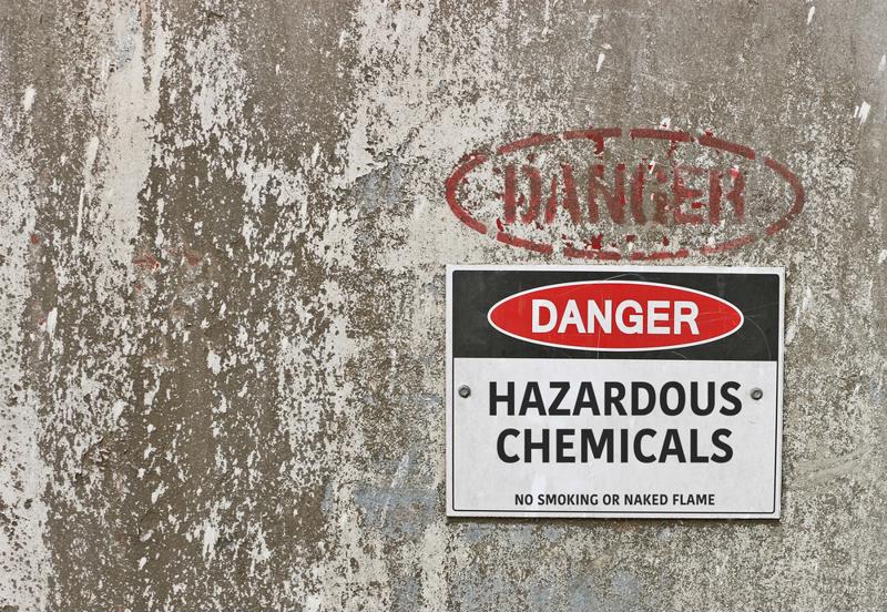 Hazardous chemicals sign