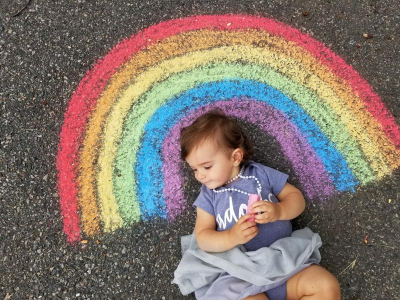 Chalk art photography allows you to capture your child in a magical, whimsical setting.