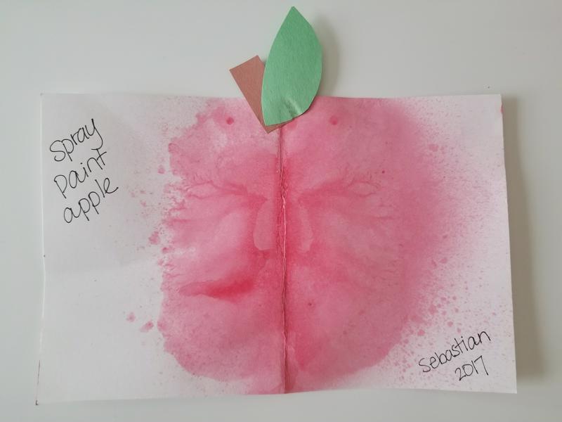 Your toddler can squirt paint onto the paper using a spray bottle.
