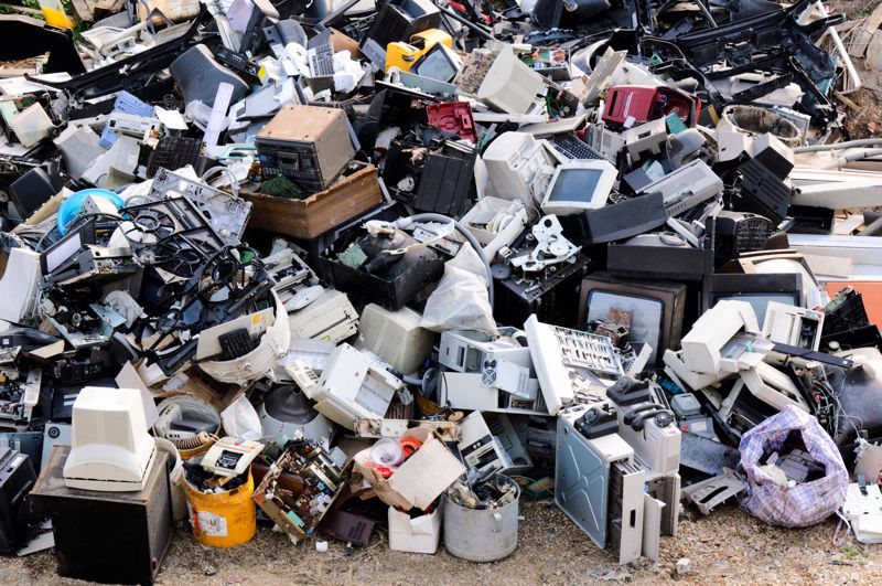 e-waste, garbage, electronics, devices, pollution