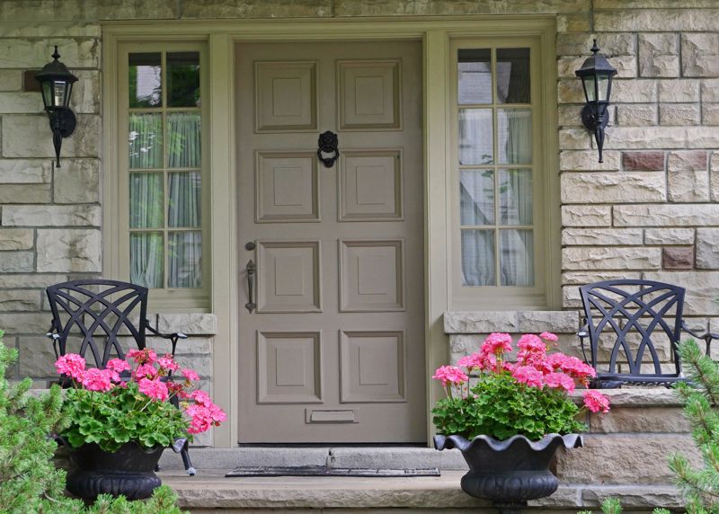 front door, door decor, beige, color, paint 