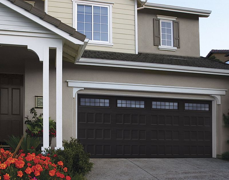 Traditional garage doors blend well with lots of different home styles and architectural aesthetics.