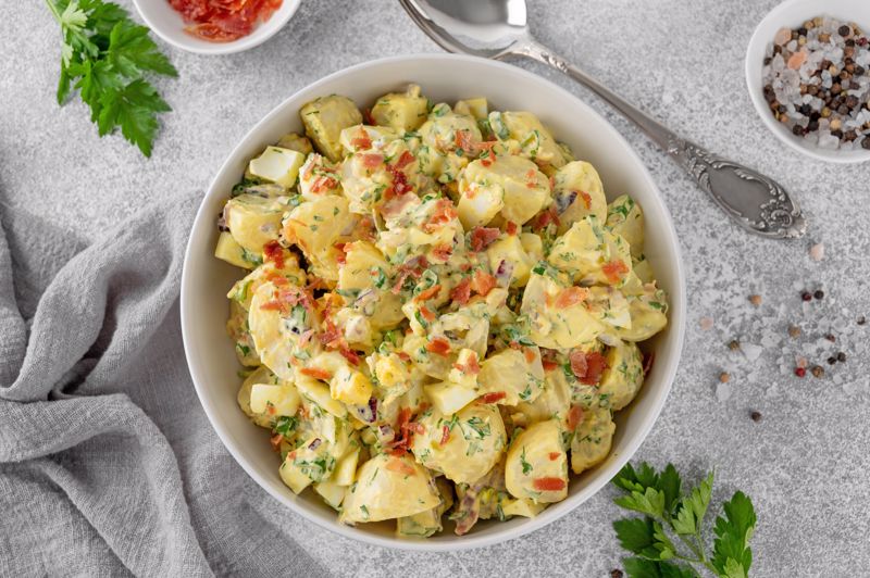 Grilled Potato Salad With Bacon